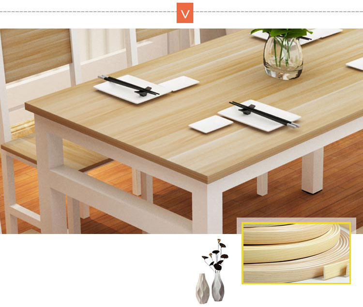 餐廳快餐桌椅封邊工藝展示