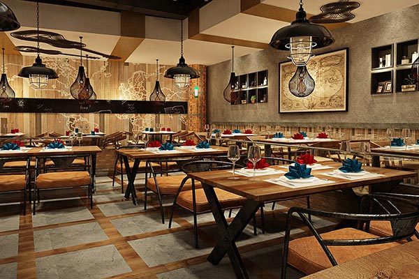 西餐廳桌椅效果圖