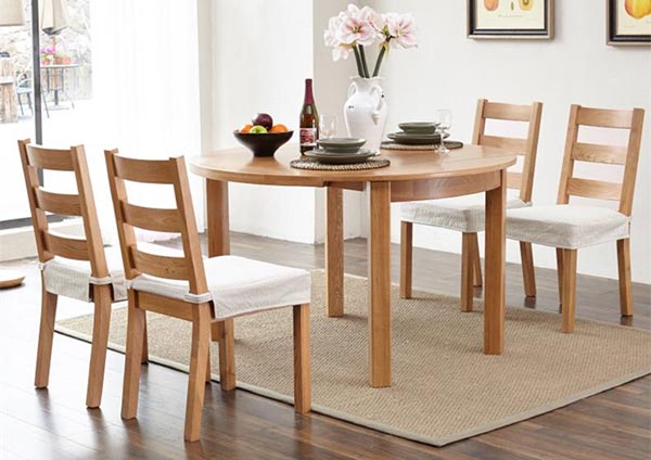 北歐風實木可伸縮餐桌