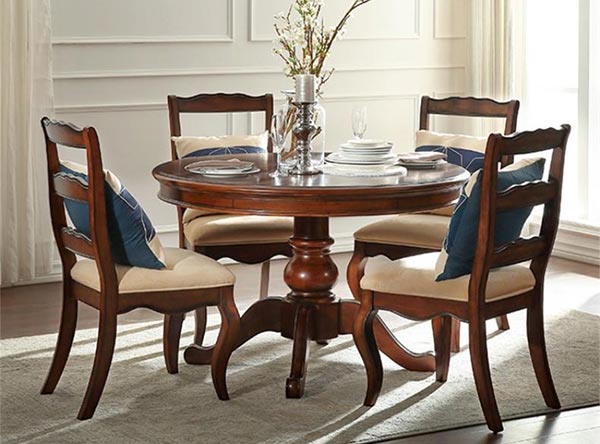 美式鄉村實木餐桌椅