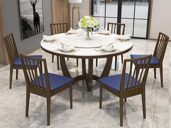 大理石火鍋桌椅圖片