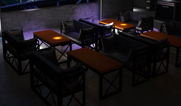 酒吧卡座沙發桌椅圖片